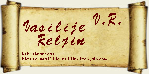 Vasilije Reljin vizit kartica